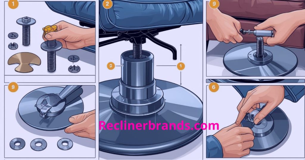 tools and materials needed to add a swivel base