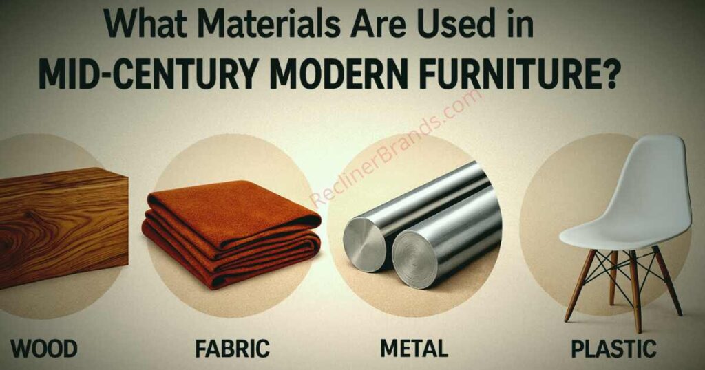 what materials are used in mid century modern furniture