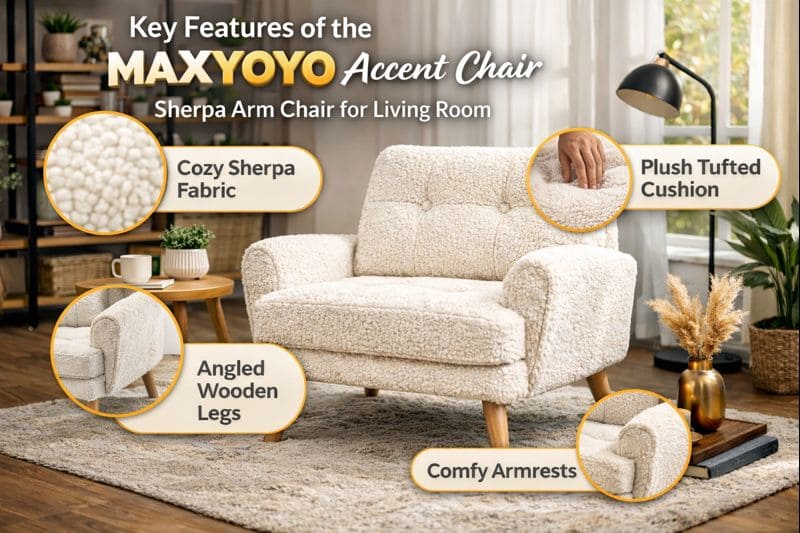 key features of the maxyoyo accent chair