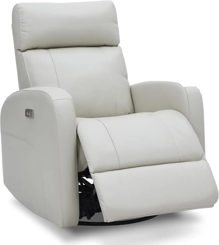 chita gentry leather power swivel glider