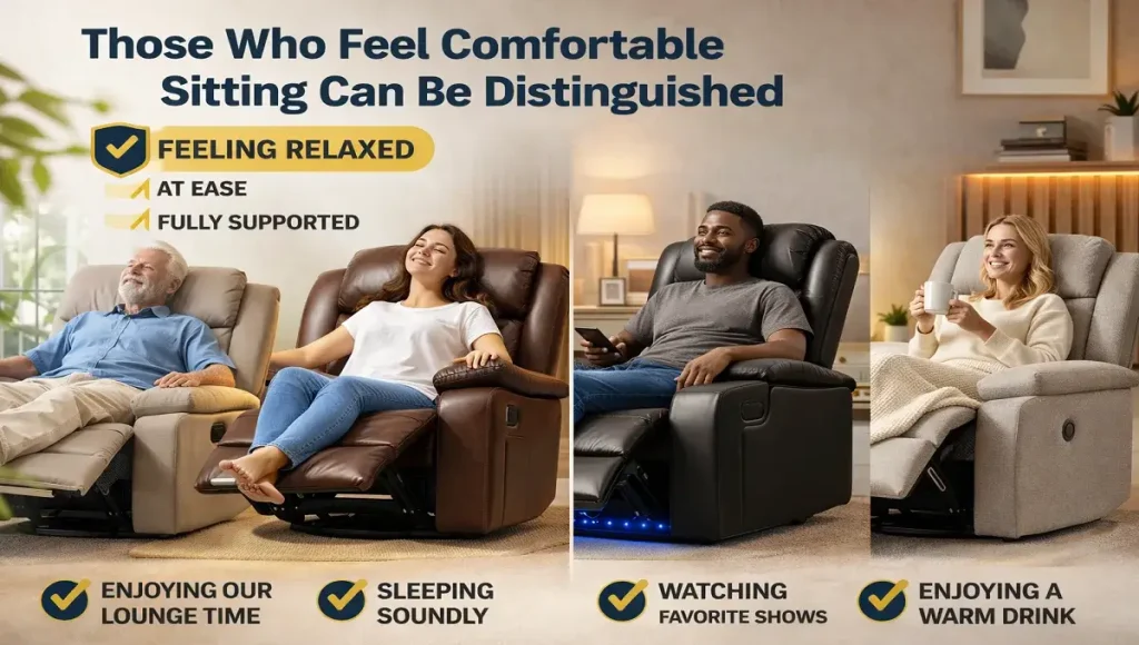 those who feel comfortable sitting can be distinguished